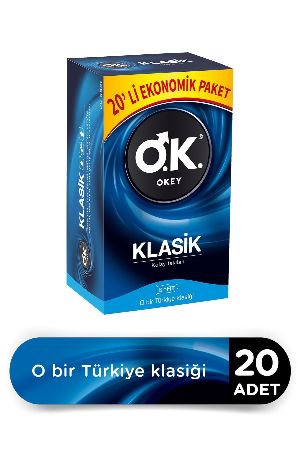 OKEY Klasik Ekonomik Prezervatif 20'li